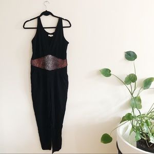 Silence + Noise Patterned Waistband Jumpsuit Sz10